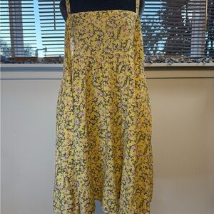 Torrid Yellow Floral Midi dress NWT
